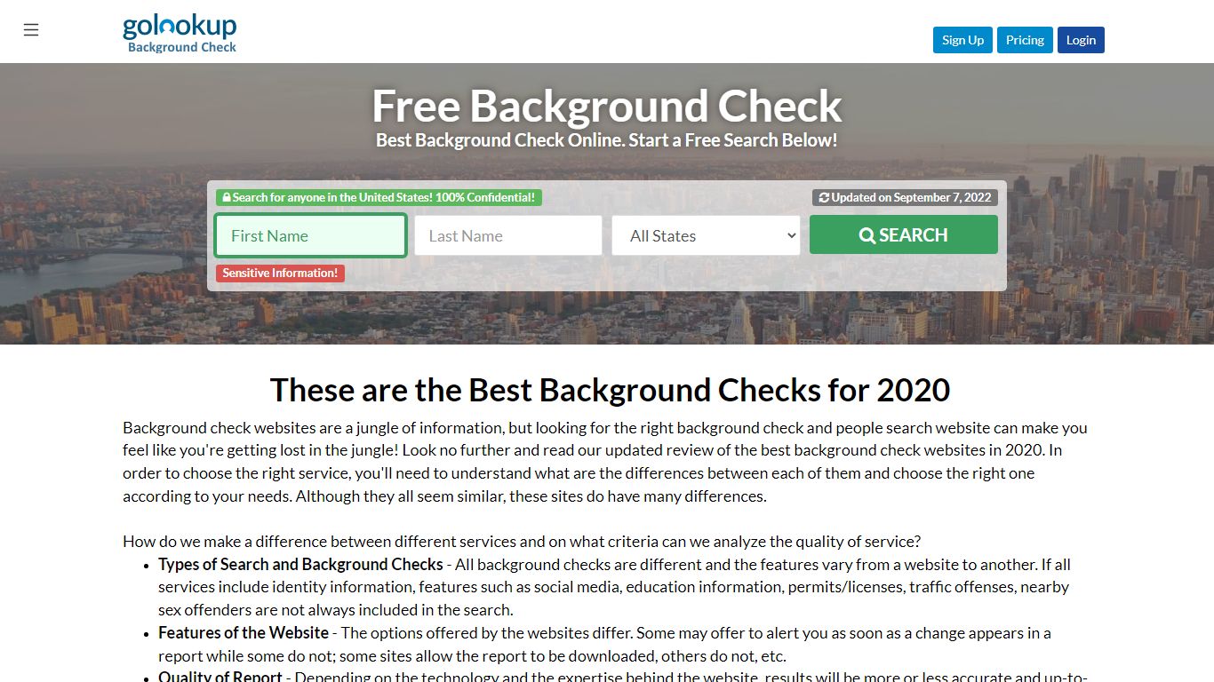2020 Background Check, 2020 Best Background Check - GoLookUp